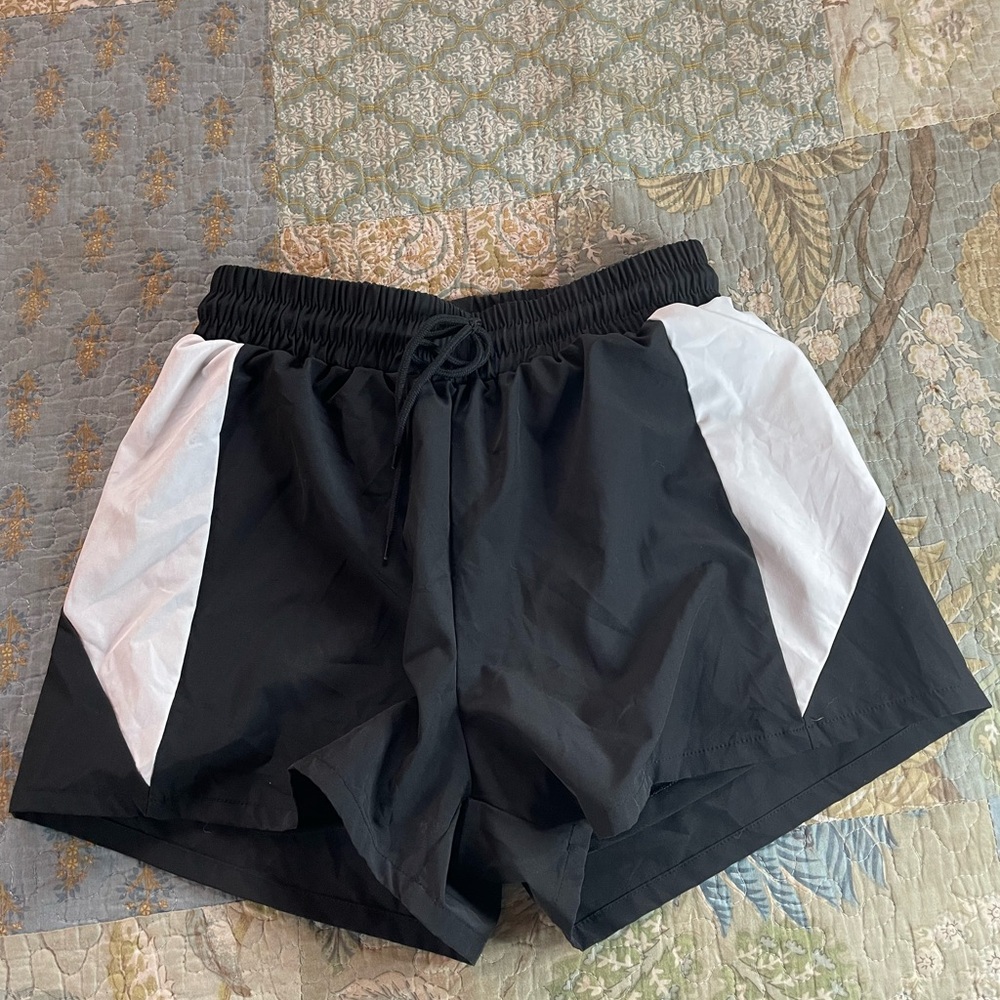 Black and White Athletic Shorts